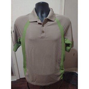 Under Armour Heat Gear Short Sleeve Brown Green Polo Golf Shirt Men's Small S